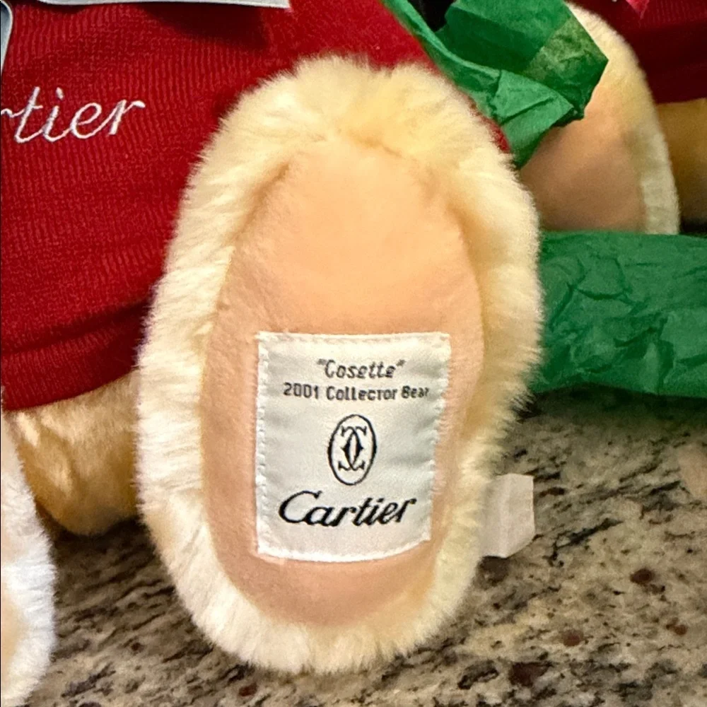 Cartier Cosette Teddy Bear with Red Sweater and Blue Bow #492 of 3000 - Picture 11 of 12